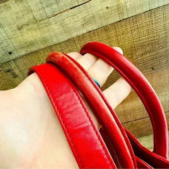 Micheal Kors Rare Red Hamilton Quilted Studded Leather ayote/Satchel Bag - Picture 9 of 12